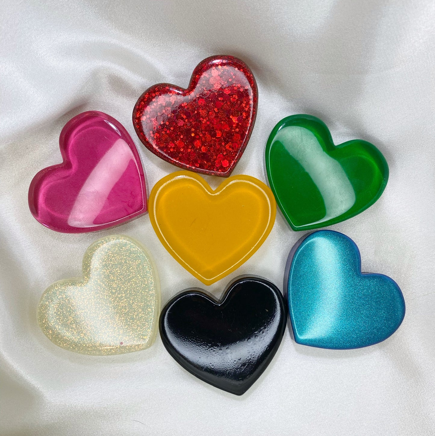 Cherish Heart Keychains - Red