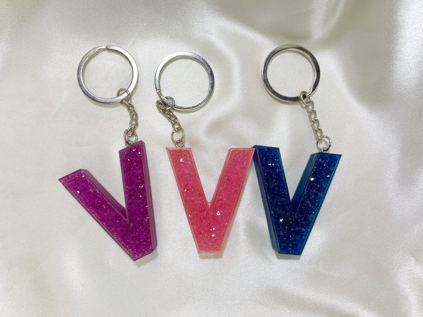Letter V Keychain